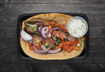 Beef Gyro with Dill Sauce Beef Gyro with Dill Sauce