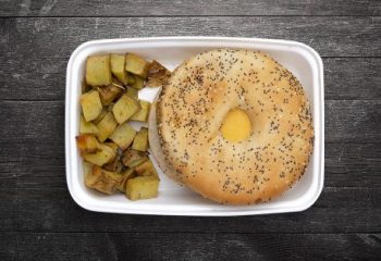 Vegan Sausage Egg and Cheese Sandwich with Rosemary Potatoes