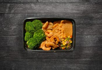 Chipotle Shrimp with Sweet Mash and Corn Salsa