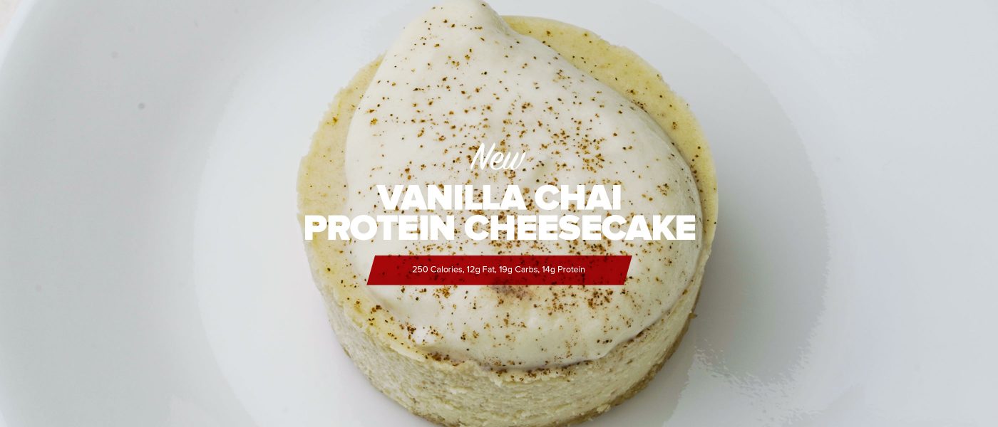 2021_homepage_hero_VanillaChaiProteinCheesecake