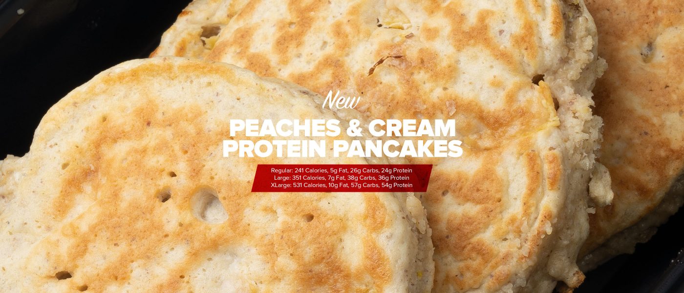 2021_homepage_hero_Peaches&CreamProteinPancakes