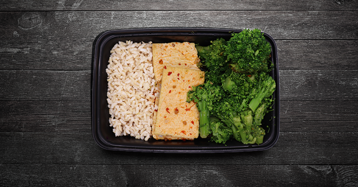 Sweet Chili Lime tofu 2 Brown Rice, Broccoli Balanced Body Foods
